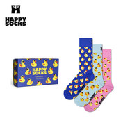 Happy Socks【25年】秋冬主题多巴胺礼盒袜子女男士袜运动袜时尚中筒袜 大黄鸭 3双 M 36-40