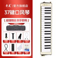 奇美口风琴37键32初中生小学用儿童专业初学者成人吹管乐器 【37键白色】【舞台演奏级MAX6代簧片】【音量提升20%】