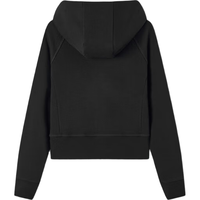 森马（Semir）外套女短款插肩袖小个子潮2024冬季加绒紧身连帽夹克109724108015 黑色90001 M