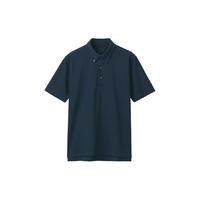無印良品 MUJI(無印良品 )男式 凉爽珠地网眼 纽扣领 短袖POLO衫 纯棉全棉 ABE10A3S 深藏青色 XL