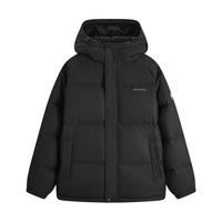 马克华菲【重磅90鸭绒】连帽羽绒服男24秋冬肌理感连帽通勤厚羽绒外套 001黑色 L