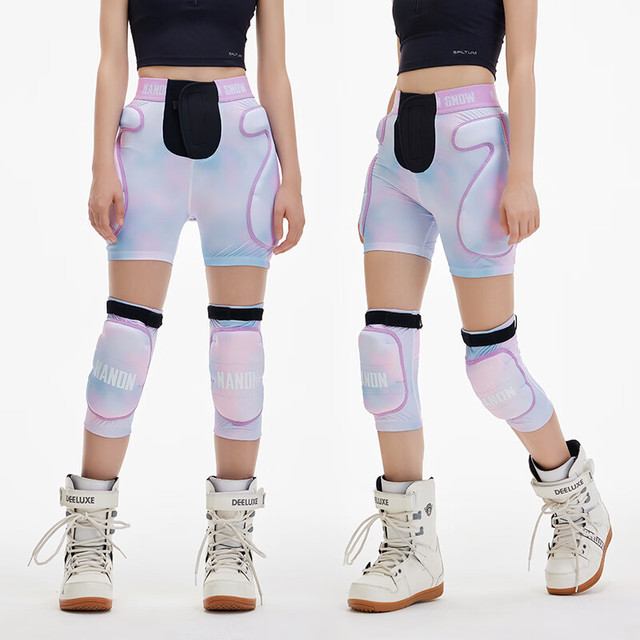 南恩 滑雪护具护臀护膝内穿滑雪装备套装男女防摔裤 黑色L/XL 均码