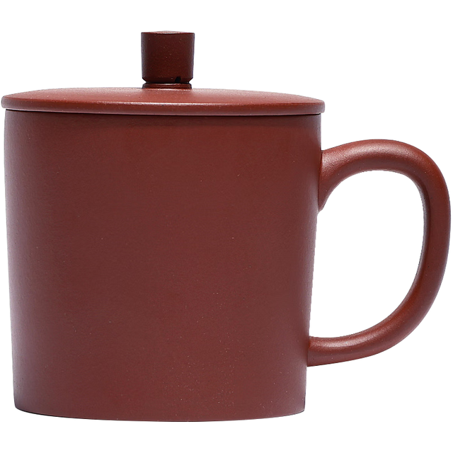 百年利永 宜兴紫砂盖杯纯全手工原矿紫泥纳吉杯功夫茶具男士办公泡茶水杯子 纳吉盖杯310ml