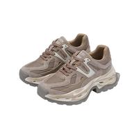 73Hours女鞋碎可可春秋季厚底圆头系带老爹鞋 棕色 40 （男款）