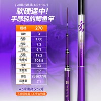 双宝 新款玄图鲫鱼竿超轻超细超硬鱼竿手竿钓鱼竿极轻小综合台钓竿