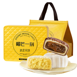 榴芒一刻 冰皮月饼礼盒中秋月饼礼盒多口味榴莲/芒果/生巧100g*6枚