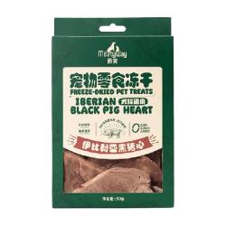 Meatyway 爵宴狗零食冻干 犬类通用冻干营养均衡狗狗零食宠物训练奖励 冻干黑猪心50g 10包