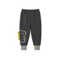 博睿恩（Pureborn）宝宝长裤春秋季婴儿外出休闲百搭儿童裤子8个月-3岁 深麻灰 110 110cm