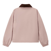 森马（Semir）外套女oversize插肩袖仿羊羔毛毛领冬季2024夹棉夹克109724108016 粉色调01315 XS