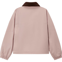 森马（Semir）外套女oversize插肩袖仿羊羔毛毛领冬季2024夹棉夹克109724108016 粉色调01315 M