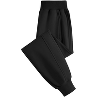 真维斯童装儿童裤子2025年男童潮流休闲裤中大童卫裤春装女童洋气运动裤 【春秋款】黑/J纯色 170