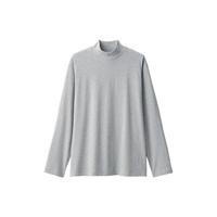無印良品 MUJI（無印良品 ）男式 起毛 半高领长袖T恤  男士打底衫男款24年冬  AB1MUA4A 灰色 L (175/100A)