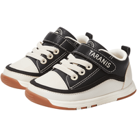 泰兰尼斯童鞋仿生软底婴儿鞋女童学步鞋春季步前鞋男宝宝鞋子黑/白17码 17 适合脚长11.0cm