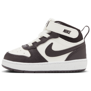 耐克（NIKE）酷菠萝男女童COURT婴童运动鞋板鞋魔术贴冬季宝宝CD7784 126帆白/暗调勃艮第酒红/白 18.5