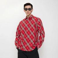 博柏利(BURBERRY)【新禧贺岁系列】男装 休闲版型格纹棉质衬衫