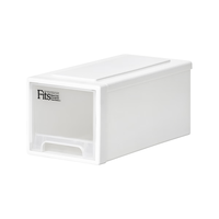  TENMA/天马 组合式抽屉 衣物收纳箱  45正方半【22.5x45x20cm】WC色 浅卡其/透明色 20.25L 1个