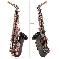 台湾萨尔特中音萨克斯乐器专业演奏初学者降e调SP-6600店 黑镍玫瑰金