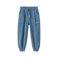 ASICS亚瑟士童装中大童中性款梭织工装裤2024时尚百搭休闲工装裤333241083071 8854沉静蓝 130