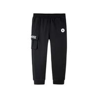 Converse 匡威童装男女童长裤春秋儿童舒适纯棉针织休闲裤子 正黑色 160 /69(XL) 160/69