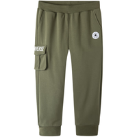 Converse 匡威童装男女童长裤春秋儿童舒适纯棉针织休闲裤子 灰橄榄绿 120 /56(6) 120/56