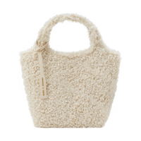 CHARLES&KEITH2-51220011-1羊羔毛绒手提托特包女包 Beige米色