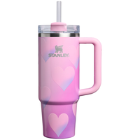 史丹利 保温杯水杯大容量不锈钢吸管杯男女887ML粉色