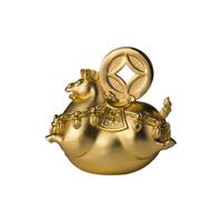 铜师傅《马上有财》客厅桌面铜马摆件 家居装饰工艺品 新年