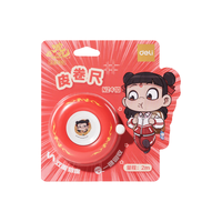 得力（deli）【哪吒联名】2m迷你皮卷尺 可伸缩便携量衣 测量身高/三围/腰围 NZ410红