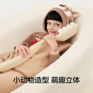 蕉内5系动物主题儿童睡衣套装男女童加厚加绒连帽卡通家居服童装秋冬 亮紫-水豚 110