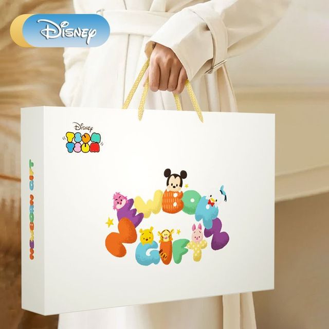 迪士尼 新生儿盒婴儿玩具0-1岁宝宝手摇铃套装满月礼盒送人