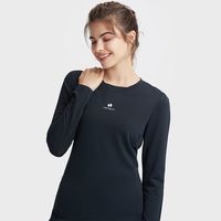 百亿补贴：HOTSUIT 长袖上衣女子新款圆领休闲修身长袖T恤套头衫吸汗服
