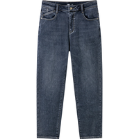 森马 Semir森柔牛仔|牛仔裤男冬季修身小脚裤显瘦时尚复古长裤裤子 牛仔蓝灰88401 34