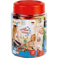 Hape软积木128粒桶装宝宝儿童管道益智拼装玩具