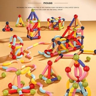  mobee 益智 儿童拼接积木 磁力棒