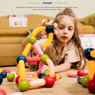  mobee 益智 儿童拼接积木 磁力棒