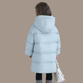  图图小象 三防 女童羽绒服  150 身高约150cm 烟青色
