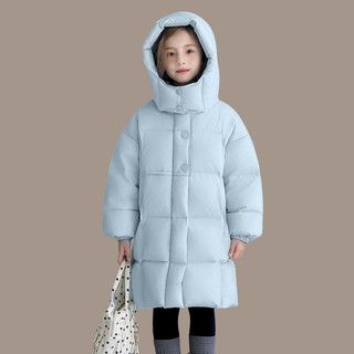  图图小象 三防 女童羽绒服  150 身高约150cm 烟青色