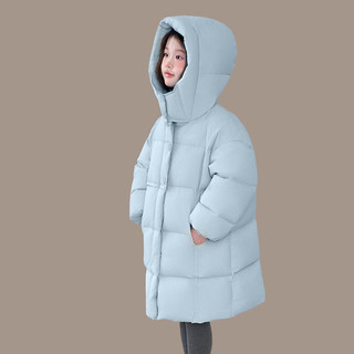  图图小象 三防 女童羽绒服  150 身高约150cm 烟青色