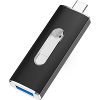 凌态 Type-C USB3.0双接口U盘 黑色 32GB