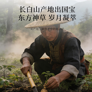 半山农 人参100克【2盒+礼袋】长白山保鲜人参泡酒药材年货礼盒 【保鲜人参礼盒】2支100克