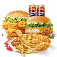 肯德基 经典辣堡超值双人餐8件套兑换券·1张