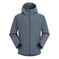 Pioneer Camp 连帽软壳衣男户外运动登山徒步外套男士春秋夹克外套 沙卡色 M
