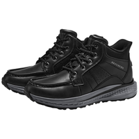斯凯奇(Skechers)圣诞礼物靴闪穿男鞋2025新品冬高帮工装靴休闲鞋保暖马丁靴205654