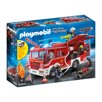 摩比世界(playmobil)德国进口情景场景玩具火警消防车儿童过家家拼插组装积木小男女孩玩具9464