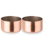 Mauviel 铜制蛋奶酥模具套装 2件套不锈钢内胆 法国制造手工抛光 圆形烘焙模具