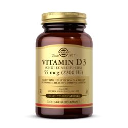SOLGAR 维生素D3胶囊2200 IU 支持免疫系统 100粒 保健食品