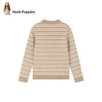 暇步士(Hush Puppies)童装儿童打底衫冬季新款女大童舒适条纹针织打底衫 粉艾尔 155 cm(偏大半码)