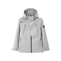 美津浓（MIZUNO）单层冲锋衣男春夏防水防风衣硬壳外套夹克登山服 03米白 4XL