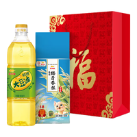 金龙鱼大米 臻选猫牙香丝米500g 长粒香丝苗米一级籼米 米油组合装礼盒 米500g+油900ml+礼袋