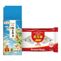 金龙鱼大米 臻选猫牙香丝米500g 长粒香丝苗米一级籼米 米油组合装礼盒 米500g+面片120g